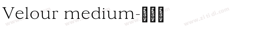Velour medium字体转换